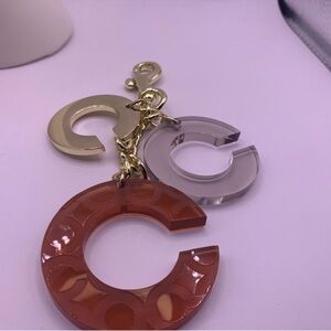 Coach Multicolor Triple C Keychain / Bag Charm